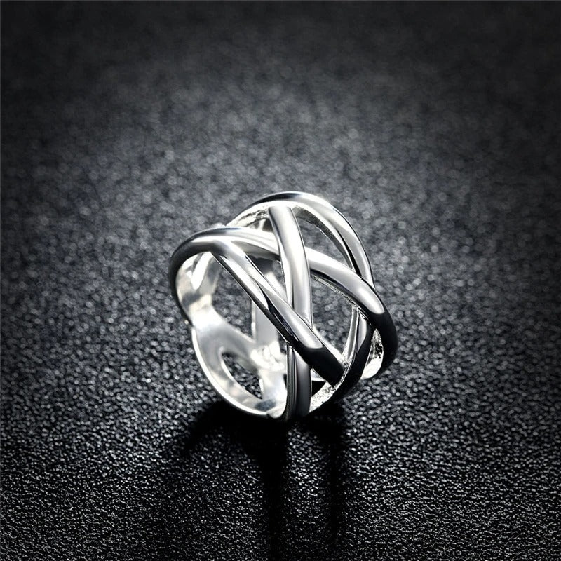 925 Silver Braided Design Ring - Image 3