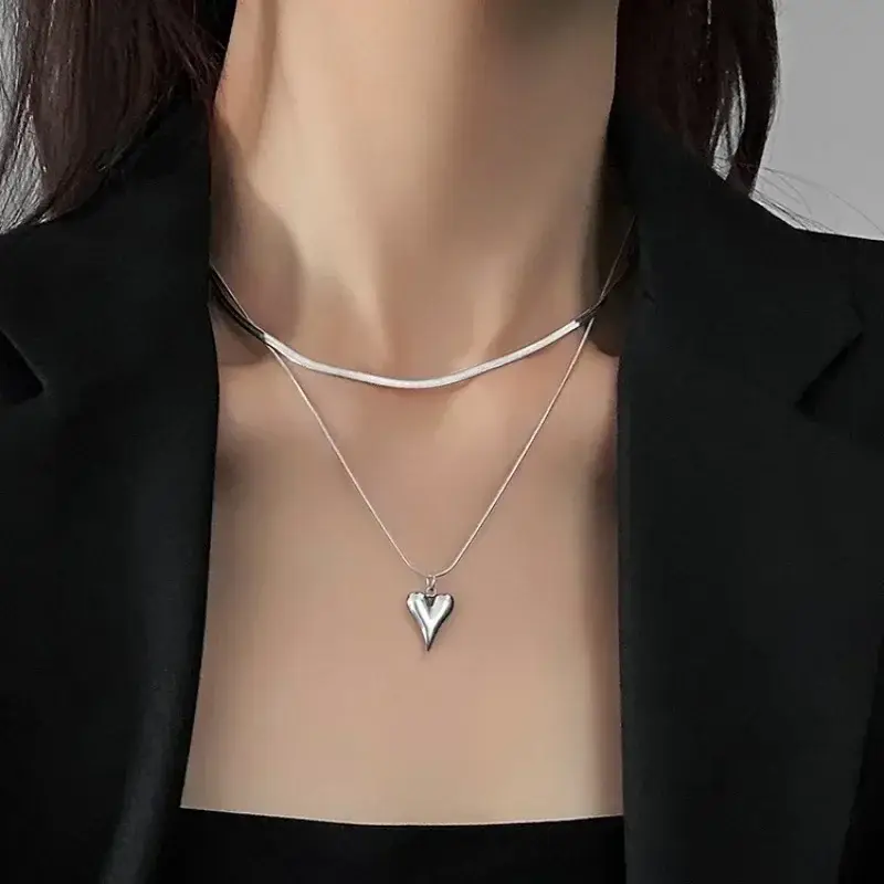 925 Silver Necklace with Bohemian Heart
