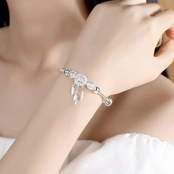 Adjustable Dreamcatcher Sterling Silver 925 Bracelet - Image 3