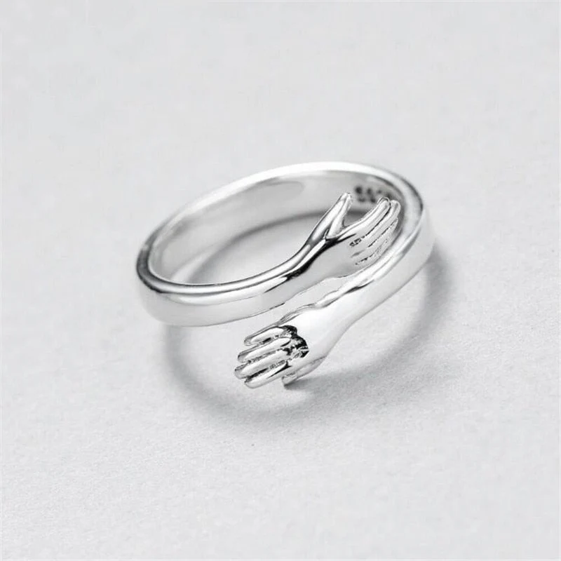 Adjustable Embrace Silver Ring - Image 4