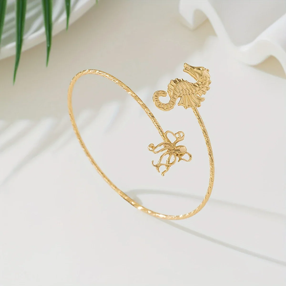Adjustable Gold Seahorse Bracelet - Image 2