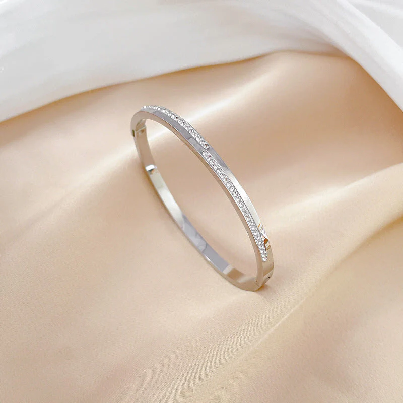 Aera Rigid Gold Crystal Bracelet - Image 4