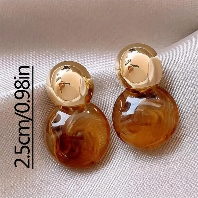 AurÃ©lie Amber Drop Earrings | Gold - Image 5