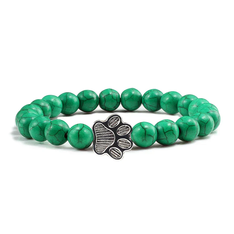 Beaded Paw Bracelet – Natural Stone Design - Image 13