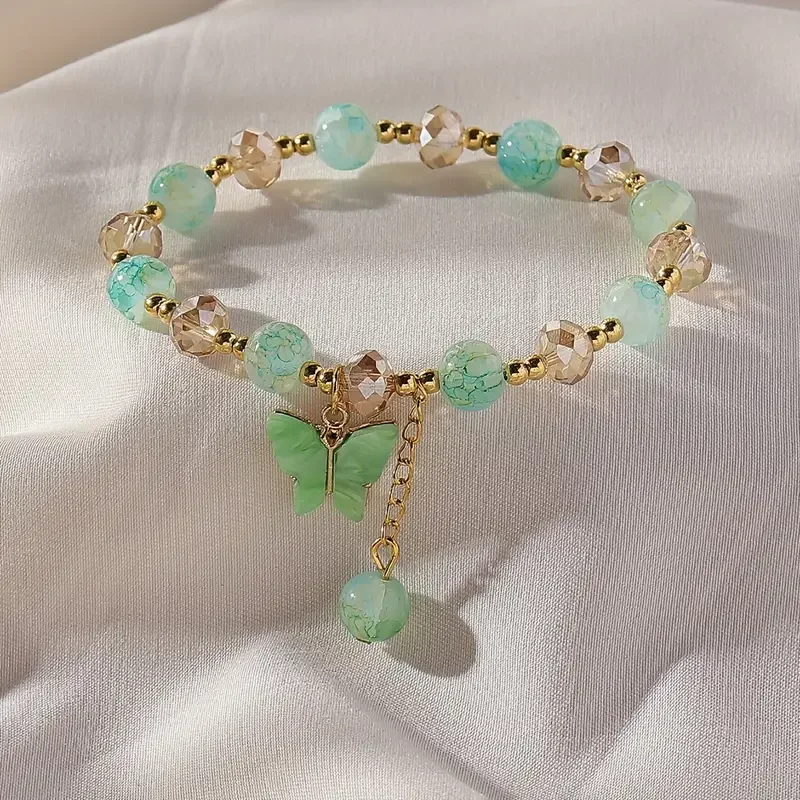 Beautiful Butterfly Beaded Stretch Bracelet - Image 5