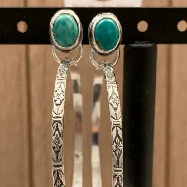 Boho Vintage Onyx Earrings - Image 2