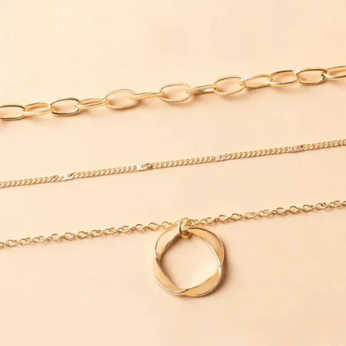 Carmen - Vintage Necklace with Chain and Gold Plated Pendant - Image 8