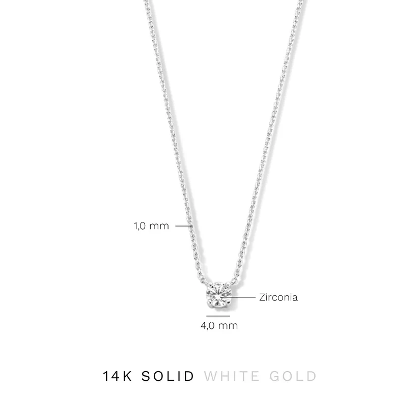 Clea Stone Necklace | White Gold - Image 7