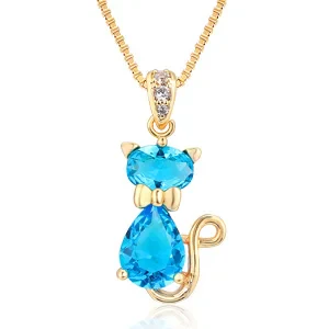 Crystal Cat Pendant Necklace - Image 8