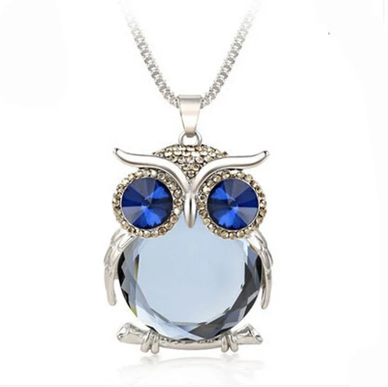 Crystal Owl Pendant Necklace - Image 6