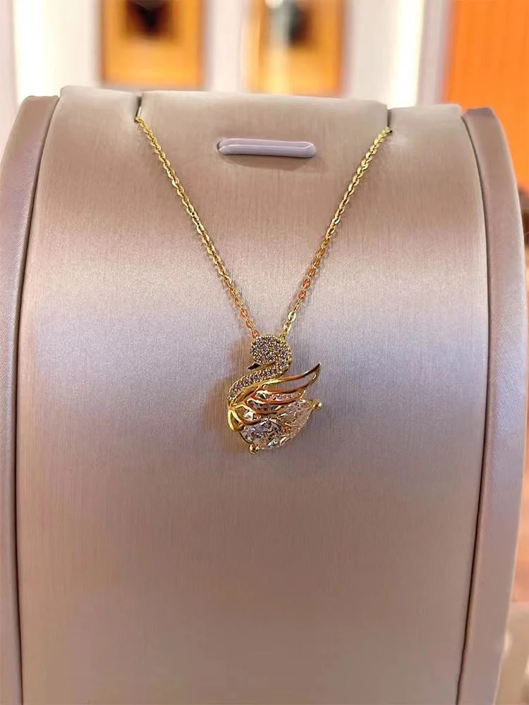 Crystal Swan Necklace - Image 6