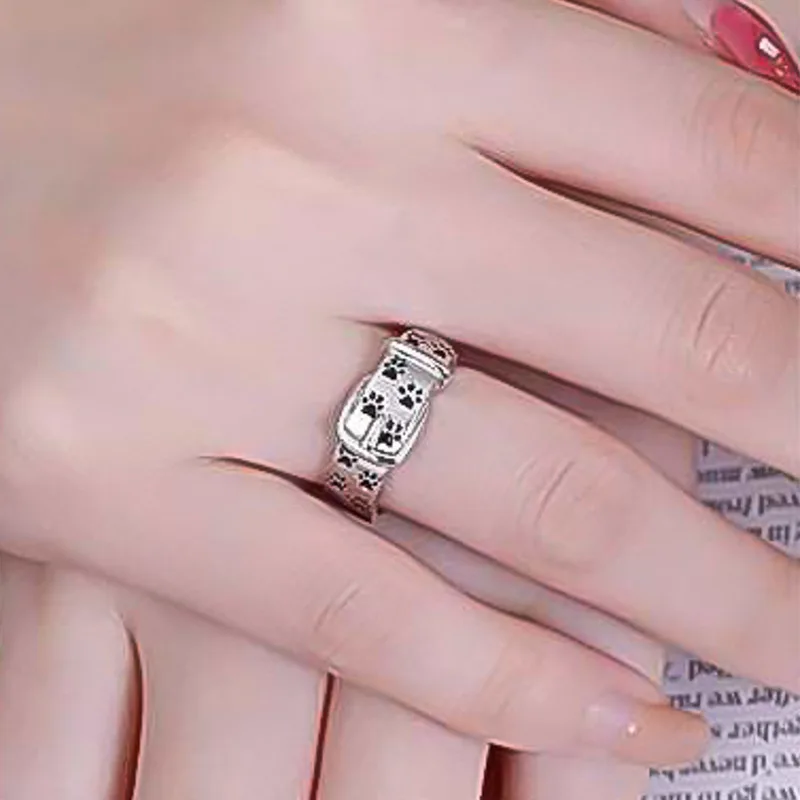 Cute and Stylish Dog-Inspired Collar Ring