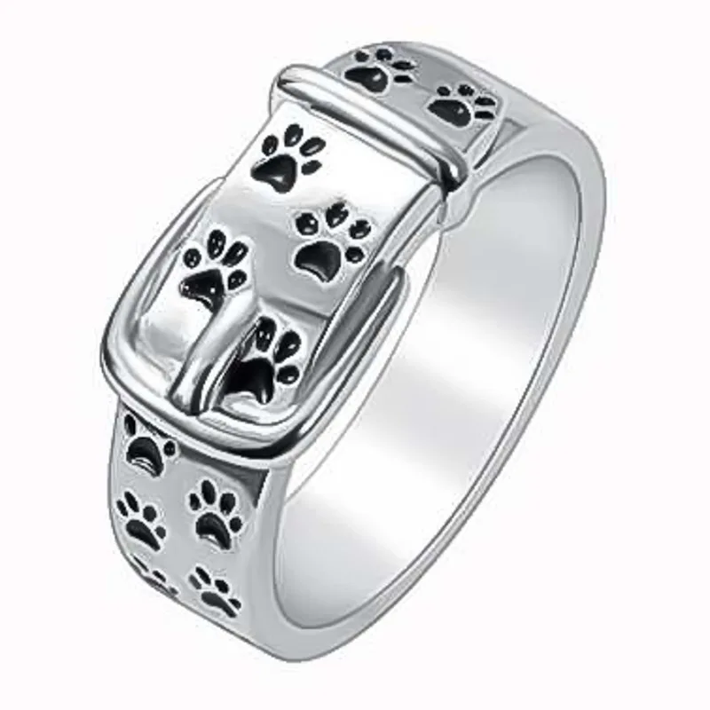 Cute and Stylish Dog-Inspired Collar Ring - Image 5