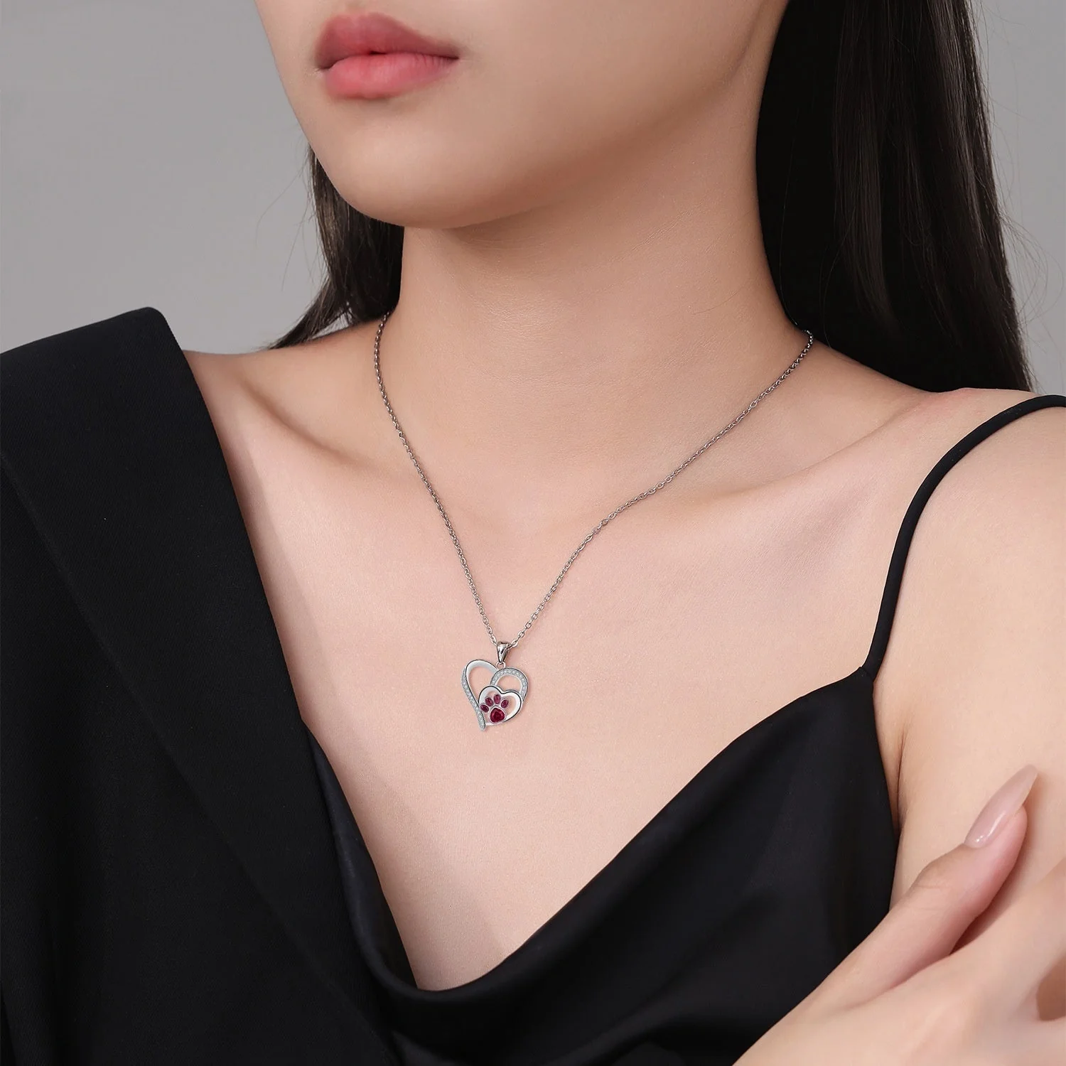 Cute Paw Print Necklace - Image 2