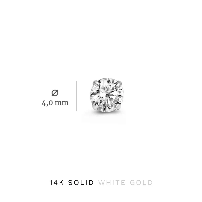 Dara Brillane Stone Earrings Set | White Gold - Image 7