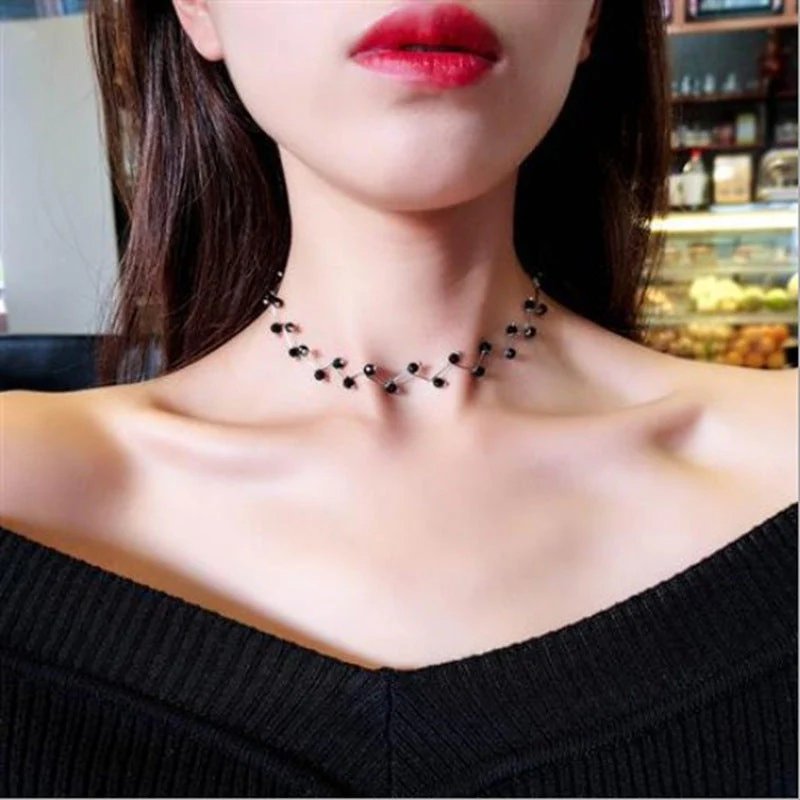 Dark Talise Gem Vine Necklace