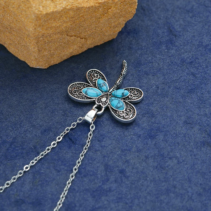 Dragonfly Dreams Silver Pendant Necklace - Image 3