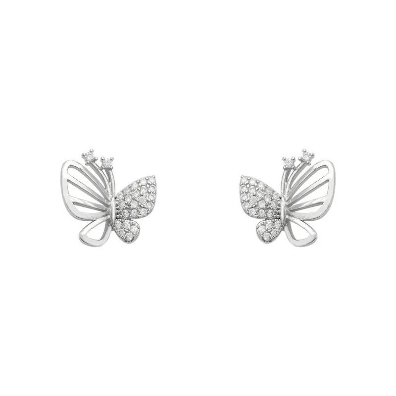 Elegant Zircon Butterfly Stud Earrings - Image 6