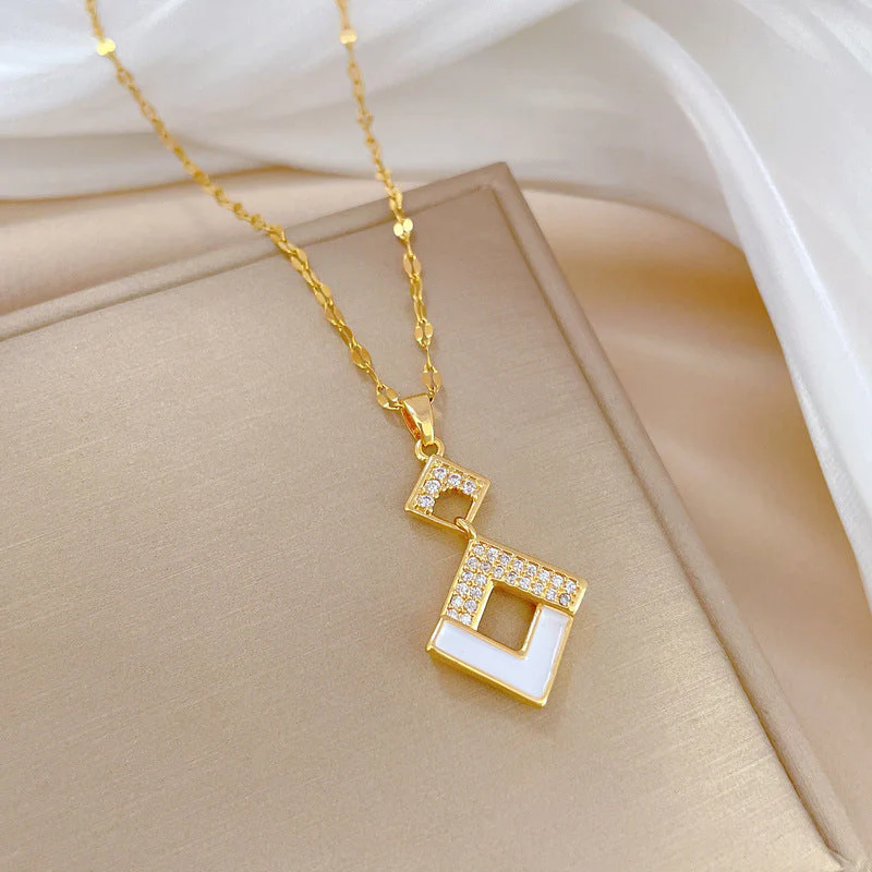 Geometric Gold Necklace - Image 2