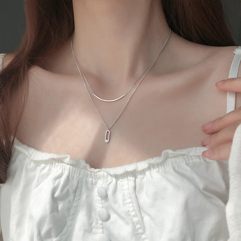 Gia Overlapping Crystal Necklace - Image 7