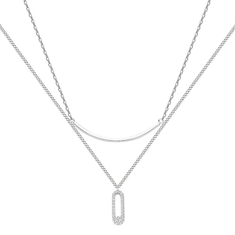 Gia Overlapping Crystal Necklace - Image 8