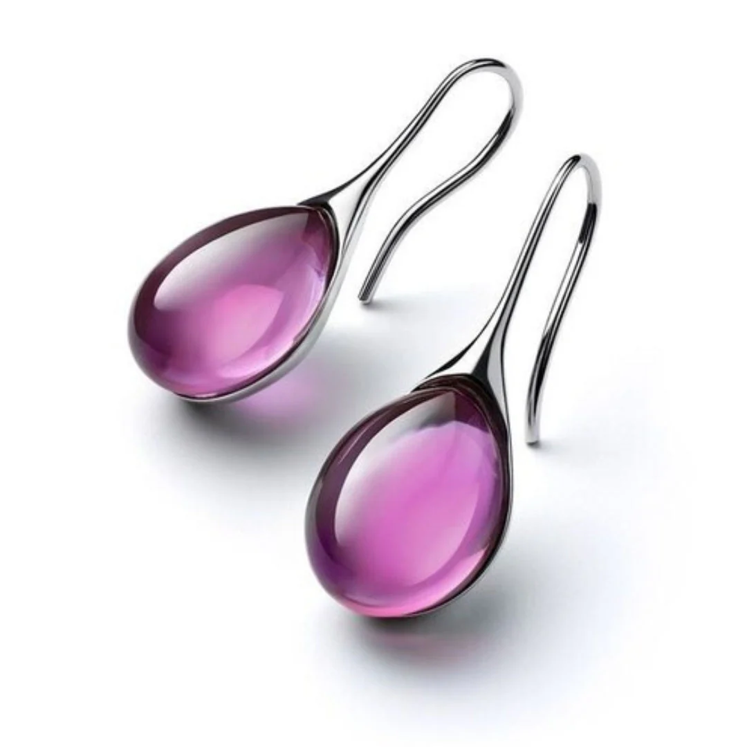 Gold and Silver Crystal Drop Earrings - Image 7