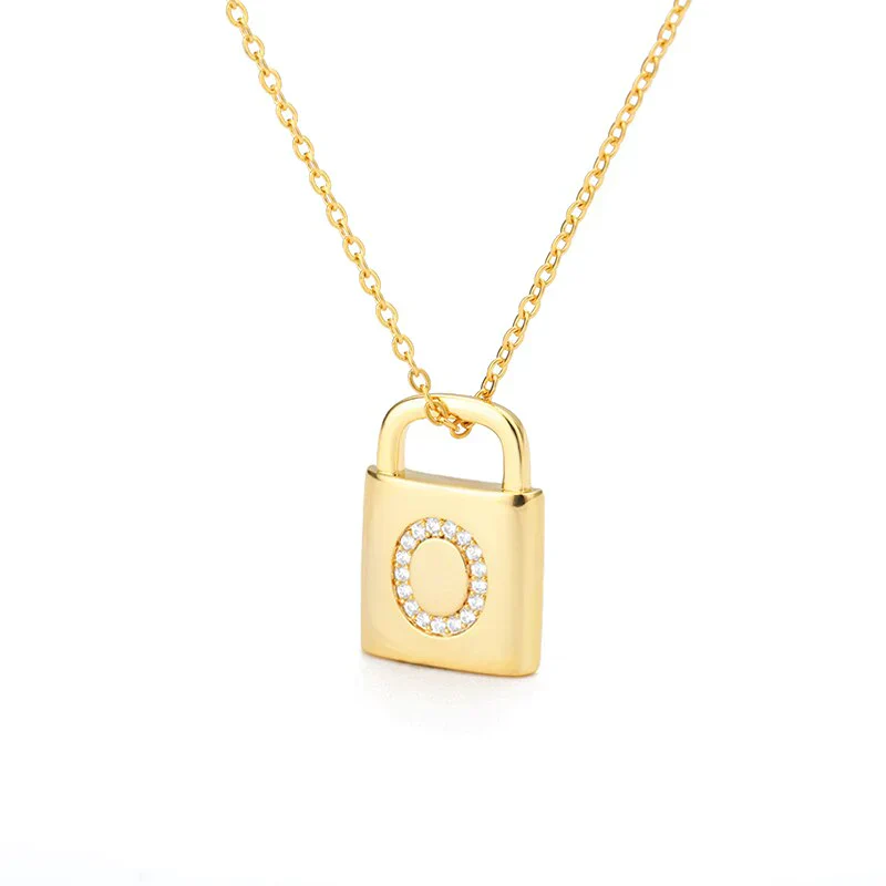 Golden Initial Lock Necklace - Image 10