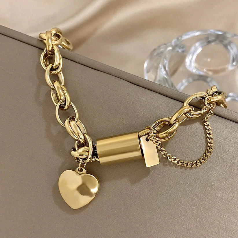 Heartened Chunky Bracelet | White Gold - Image 4