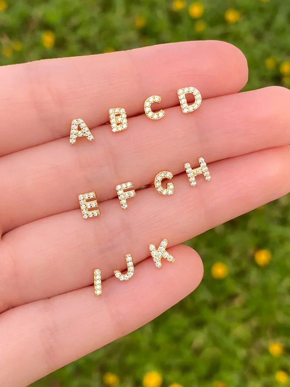 Initial Earring 1pc | Gold - Image 4