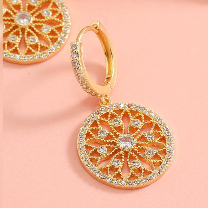 Kaleidoscope Gold Plated Earrings - Image 2