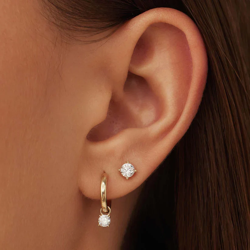 Larmes de Lune Stone Earrings Set | Golden - Image 3