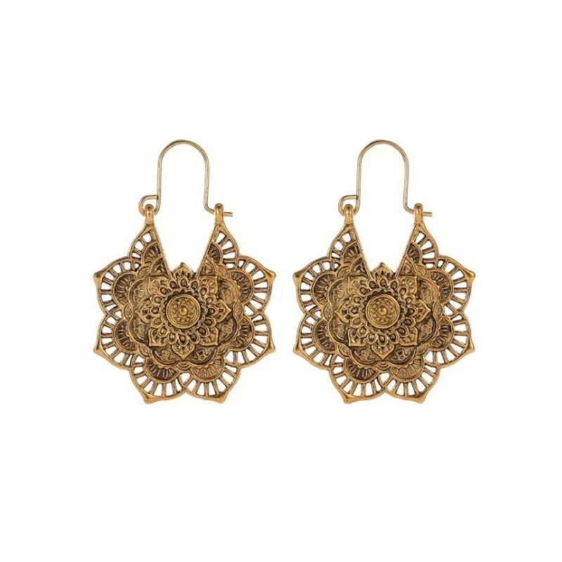 Lotus Mandala Earrings - Image 4