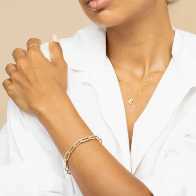 Love letter initial necklace | White Gold - Image 3