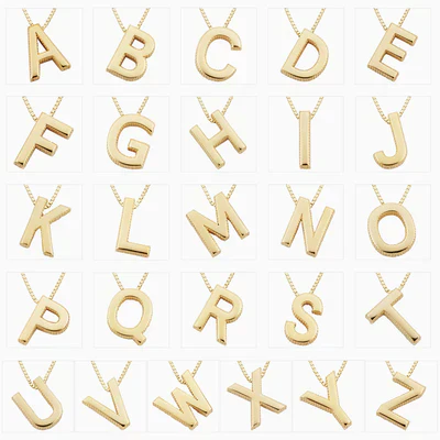 Love letter initial necklace | White Gold - Image 5