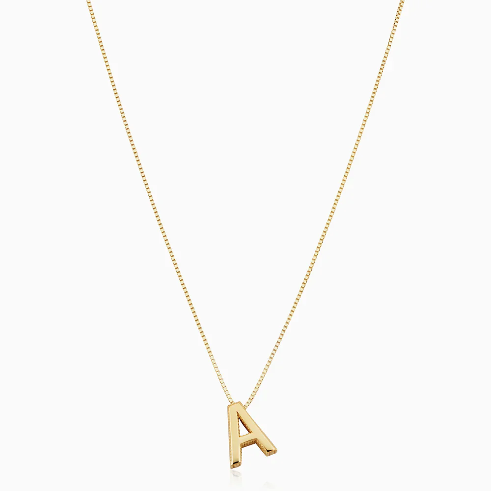 Love letter initial necklace | White Gold - Image 7