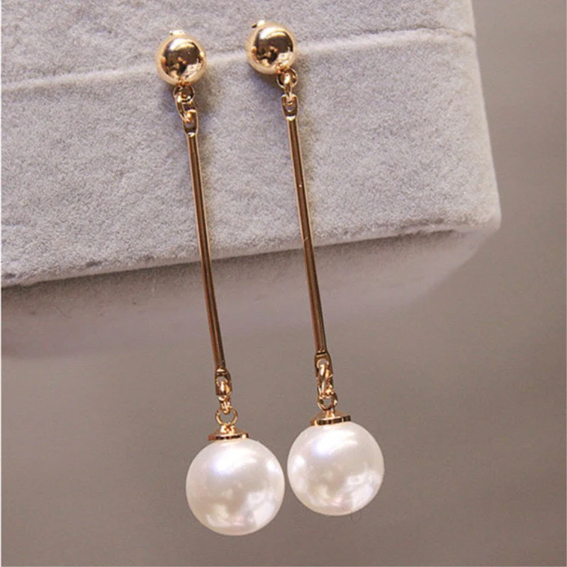 Luxury Hanging Earrings with Special Hand-Set Pearls - Image 2