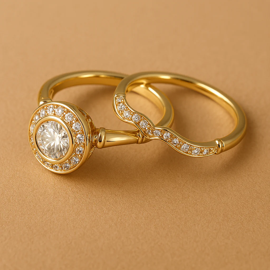 Pack of Vintage Gold and Zirconia Rings - Image 2
