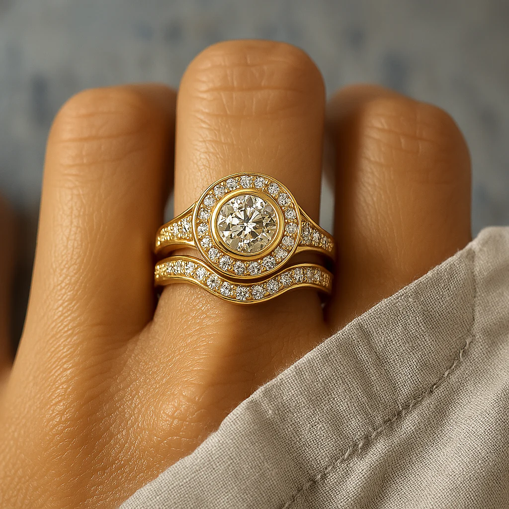 Pack of Vintage Gold and Zirconia Rings - Image 3