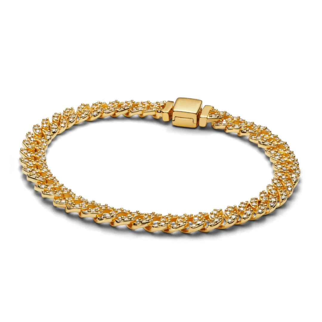 Pave Cuban Bracelet | White Gold - Image 2