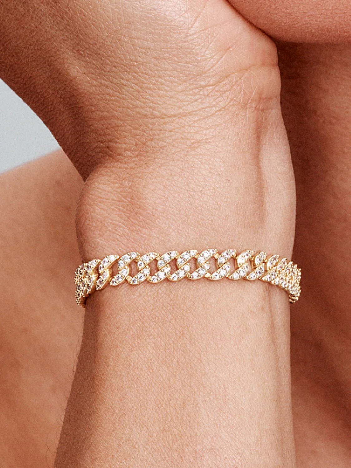 Pave Cuban Bracelet | White Gold - Image 5