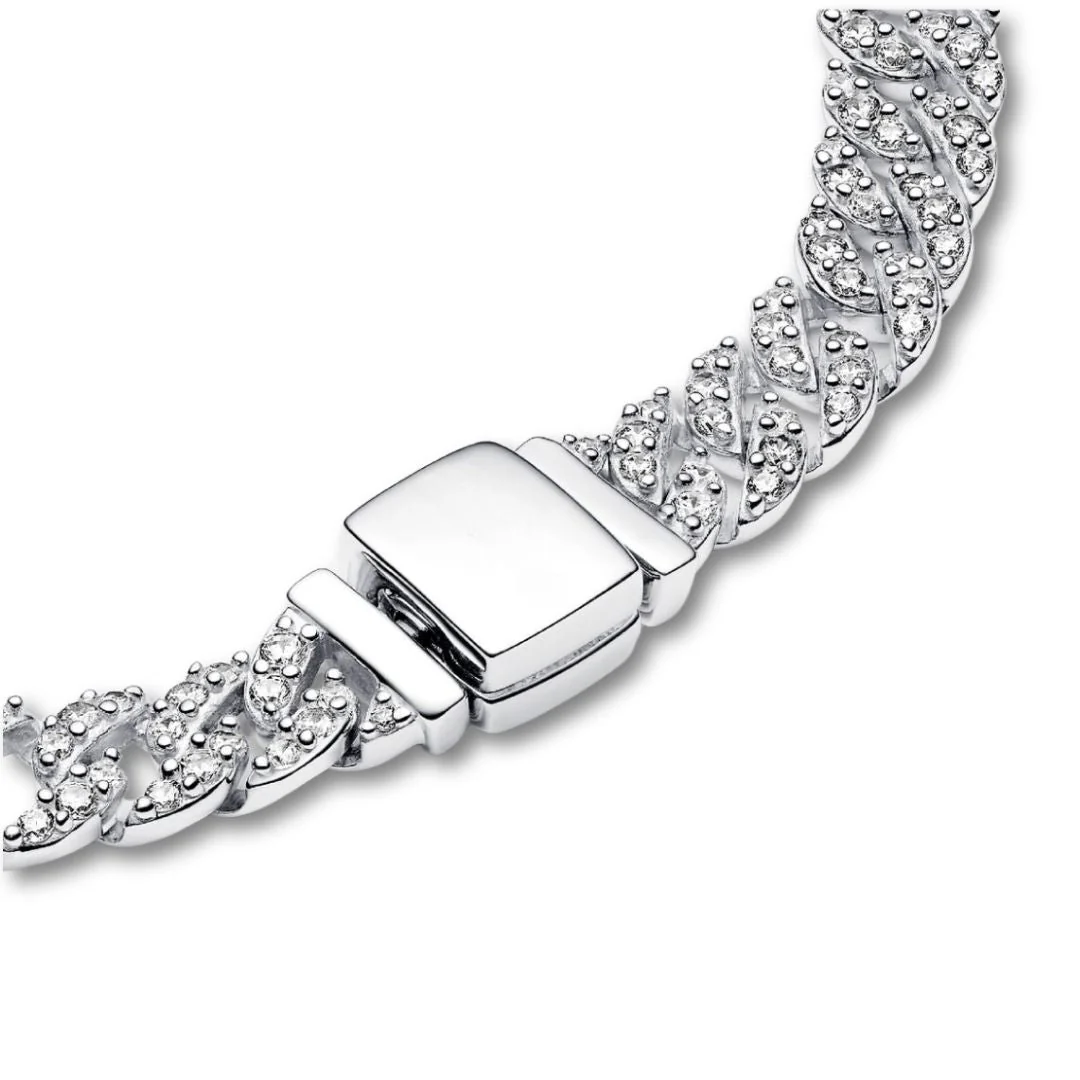 Pave Cuban Bracelet | White Gold - Image 7