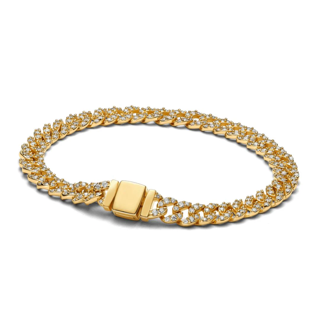 Pave Cuban Bracelet | White Gold - Image 8