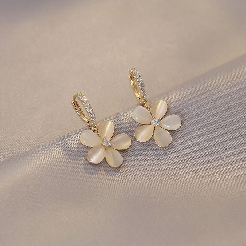 Pristine Petal Earrings with Opal - Image 4