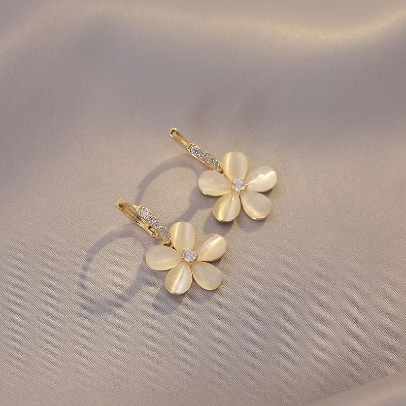 Pristine Petal Earrings with Opal - Image 5