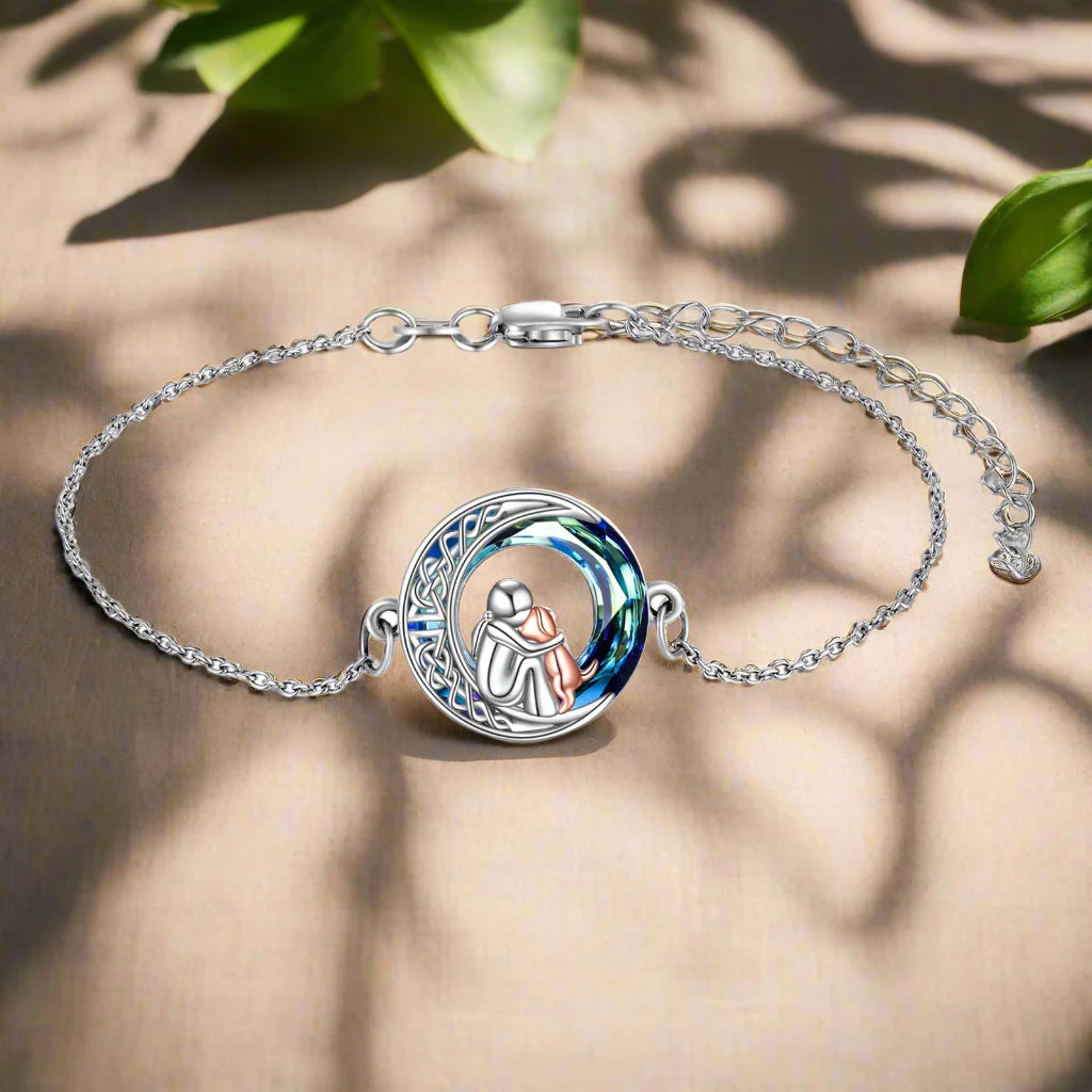 Sterling Silver Adjustable Dog Charm Bracelet - Image 3