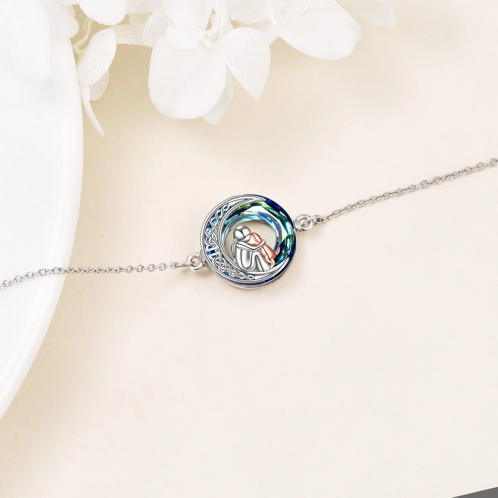 Sterling Silver Adjustable Dog Charm Bracelet - Image 4