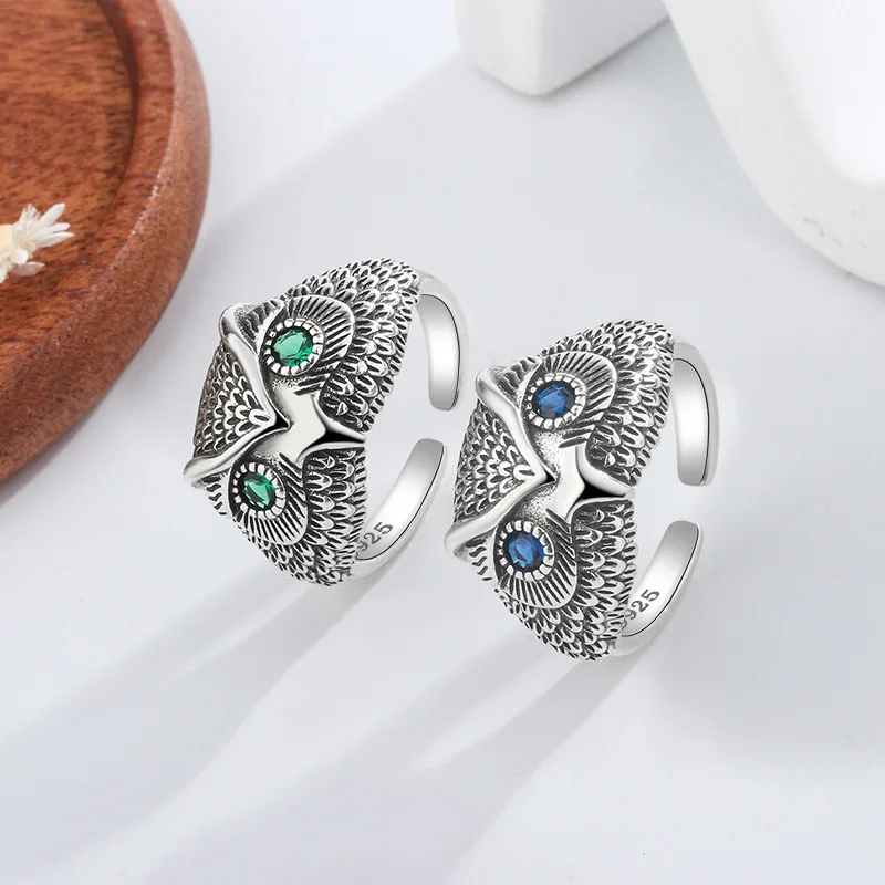 Sterling Silver Owl Ring - Image 2