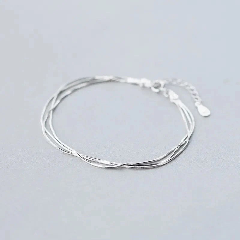 Thin and Elegant 925 Silver Bracelet