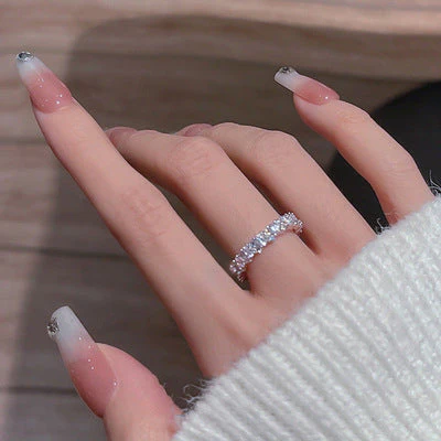 Twin Cascade Rings with Zirconia - Image 4