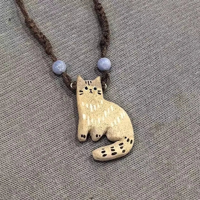 Vintage Cat Star Pendant Necklace - Image 6